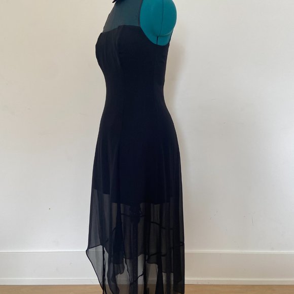 BCBGeneration Handkerchief Dress with Illusion Neckline & Collar - Picture 3 of 9
